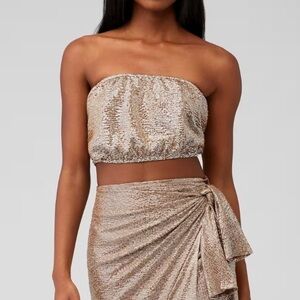 Show me Your Mumu Strapless Crop Top